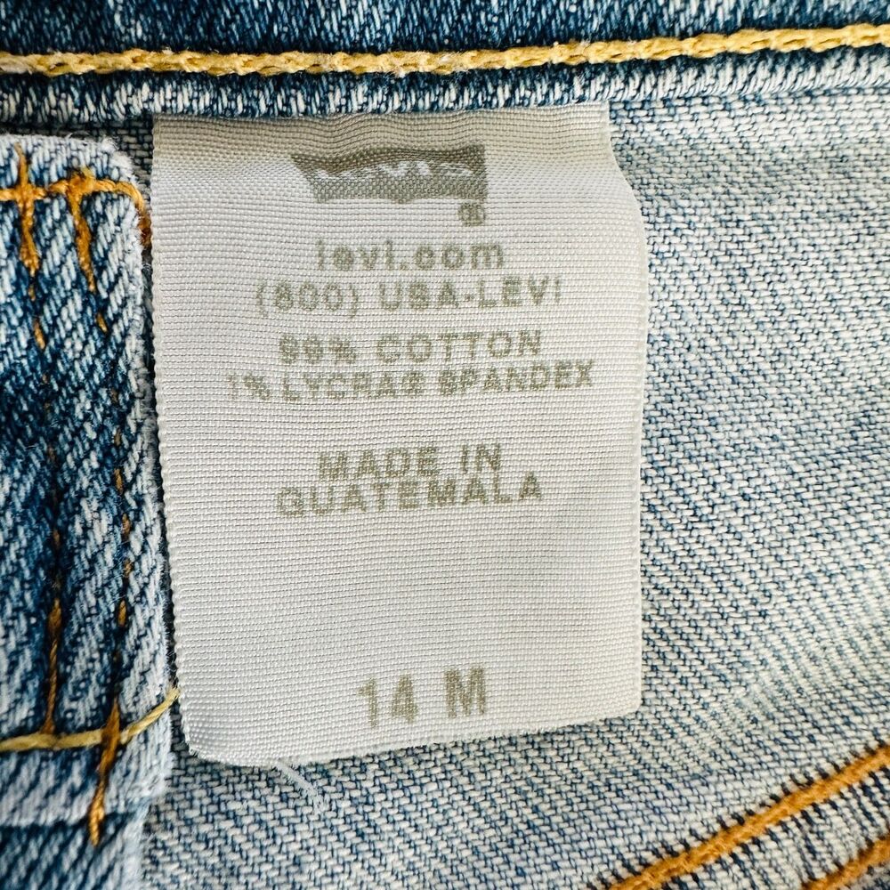 Levis 505 Women's Size 14M Light Wash Straight Leg Jeans Y2K Mom Denim Blue - Picture 4 of 9